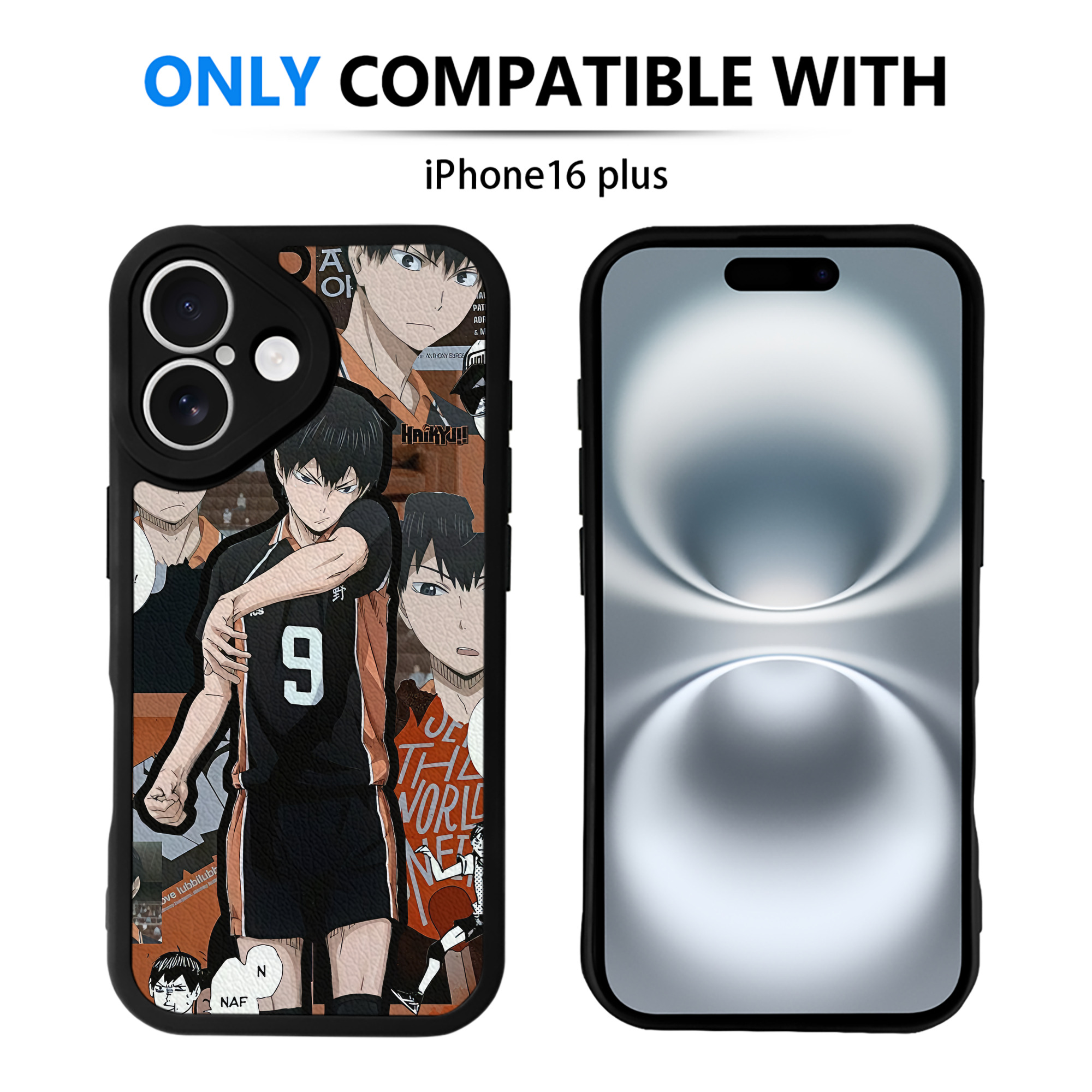 （画像用） ハイキュー!! Haikyu!! 【iPhone 16シリーズ対応】シリコンスマホケース（レザー調） 材質：シリコン